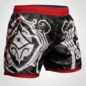 Pantalones cortos de boxeo de último diseño hechos a medida Impresión de alta calidad Uniforme de boxeo profesional Unisex OEM Uniforme con logotipo personalizado - Product Image 2