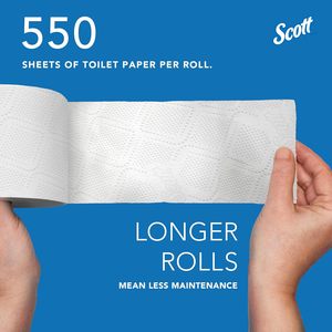 Papier toilette Scott Professional emballé individuellement, 4" x 4" 2 plis, 550 feuilles, 80 rouleaux/boîte (04460) - Product Image 6