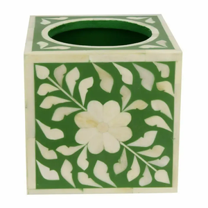 Caja de almacenamiento de servilletas cuadrada impresa personalizada al por mayor soporte de pañuelos con incrustaciones de hueso de aspecto más nuevo con tradebit - Product Image 2