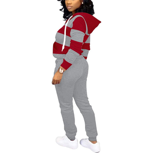 Trajes de chándal de 2 piezas con cremallera ecológicos personalizados para mujer, todos los colores disponibles, venta al por mayor, precio barato, trajes de chándal de invierno - Product Image 4