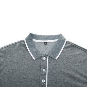 Nuevo superventas de hombres adultos de punto sólido 100% algodón para camisas de secado rápido transpirable estilo Casual para venta al por mayor - Product Image 3