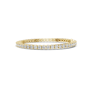 7.04 CT Lab VVS-VS EF CVD Diamond Tennis Bracelet Round Brilliant Cut 18KT, 14KT, 10KT Gold & 925 <b>Silver</b> Rose, - Product Image 3
