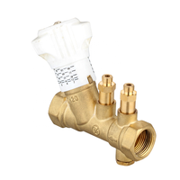 Huibo Valve 3/4 pouces PN25 Vannes d'équilibrage Vanne de débitmètre à double régulation pour chauffage par le sol