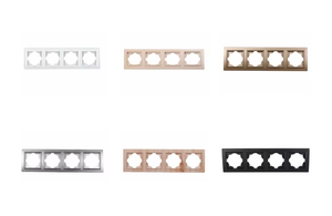 Offre Spéciale moderne Latte ABS plastique 16A 220V normes ue/royaume-uni/états-unis quatre places cadre prise interrupteur pour bureau à domicile de haute qualité - Product Image 2