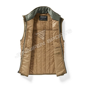 Chaleco de caza táctico de alta calidad de color doble, carcasa de tela de poliéster 100%, cierre de cremallera, bolsillos delanteros, forro interior de poliéster - Product Image 2