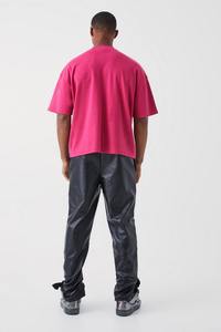 เสื้อยืดผ้าฝ้าย100% สำหรับผู้ชายคอกลมแบบถักทรงพอดีตัวปกติเสื้อลำลองสีพื้นปรับแต่งโลโก้ได้ตามต้องการ - Product Image 5