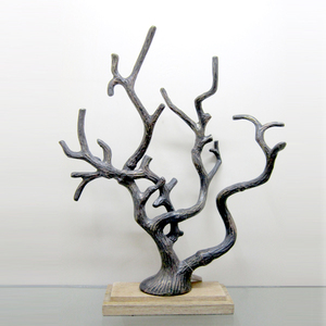 รูปปั้นหินอ่อนฐานแอปเปิ้ลสีแดงสไตล์แฟนซีหรูหรารูปปั้นแนวตั้งที่ทันสมัยทำจากโลหะอลูมิเนียม - Product Image 5