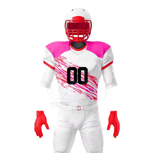 Uniformes de Fútbol Americano de Diseño Nuevo a Precio de Mayoreo, Conjuntos Personalizados con Impresión, Transpirables, de Manga Corta para Adultos, Anti-UV, 100% Poliéster - Product Image 4