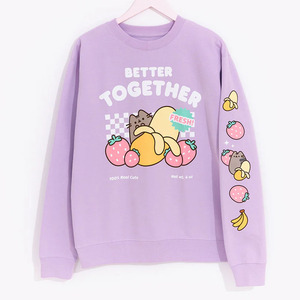 เสื้อพูลโอเวอร์ Pusheen แบบสวมใส่ได้ทั้งชายและหญิง ทรงปกติ คอตั้ง สไตล์ลำลอง สำหรับฤดูหนาว ถักจากผ้าฝ้าย 100% ป้องกันขนร่วง แห้งเร็ว - Product Image 1
