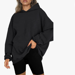 Sweats à capuche surdimensionnés lourds au design personnalisé pour femmes avec sweats à capuche Boxy Cut de haute qualité pour femmes - Product Image 1