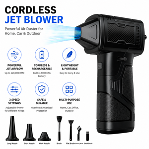 Souffleur d'<span class=keywords><strong>air</strong></span> <span class=keywords><strong>comprimé</strong></span> <span class=keywords><strong>professionnel</strong></span> 120000 tr/min, souffleur électrique rechargeable 4000 mAh pour clavier de PC, puissance industrielle - Product Image 1