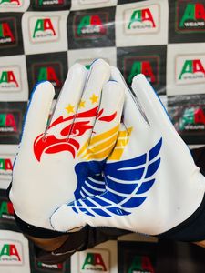 Guantes de receptor de fútbol americano Tejido ligero extra pegajoso gran agarre transpirable hecho a medida cantidad a granel - Product Image 5