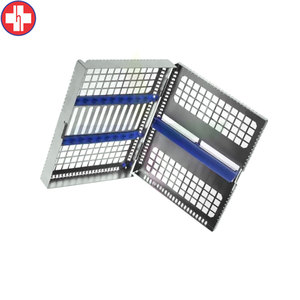 Casete de esterilización perforado de acero inoxidable para 10 instrumentos dentales con bloqueo seguro - Product Image 6