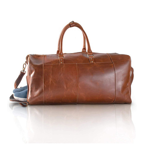 Bolso de viaje de cuero PU ligero último diseño con logotipo personalizado bolso de lona de moda con envío aéreo cuero genuino a bajo precio - Product Image 3