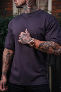 Camiseta Extra Grande de Algodón 100% Tejido, Calidad de Lujo, 250 Gramos, Peso Pesado, Logotipos Impresos Personalizados, Ajuste Holgado, Estilo Vintage, Venta al Por Mayor - Product Image 6