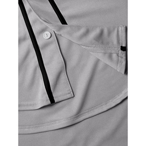 Camisetas de softball grises de la mejor calidad personalizadas, camiseta de béisbol americana con manto bordado, camiseta de béisbol para todos los equipos - Product Image 6