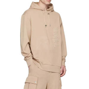 Diseño personalizado de alta calidad pulóver hombres en relieve sudaderas con capucha sólido Casual de talla grande hombres en relieve sudaderas con capucha hechas en Pakistán - Product Image 5