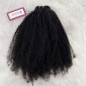 ผมมนุษย์หยิกเป็นลอนแบบตรงผมต่อแบบมัดผมมนุษย์สองชั้นผมต่อแบบ100 - Product Image 2