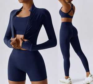 Conjunto Deportivo de 2 Piezas para Mujer, Sujetador Deportivo de Yoga, Ropa Deportiva sin Costuras, Cintura en Forma de V Elástica, Secado Rápido y Transpirable - Product Image 4