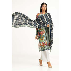 ชุดลำลองลายโบโฮสำหรับผู้หญิง 3 ชิ้น สีขาวและสีเทา ระบายอากาศได้ดี เหมาะสำหรับฤดูร้อน - Product Image 5