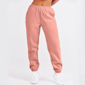Custom Women's Two Piece Breathable 100% Cotton Fleece Crewneck Sweatsuit Jogger Lounge Sets Hooded Front Logo Solid Winter - Product Image 4