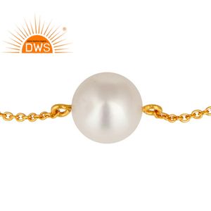 Fresh Water Pearl Gemstone Bead Bracelet Black Rhodium Plated Designer Silver Chain Bracelet Jewelry Supplier - Product Image 4