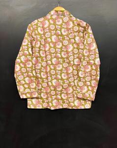 Conjunto de Pijama Casual de Algodón con Estampado Floral y Cuello en V para Mujer, Primavera, Verano, Otoño, Cintura Elástica Delantera, Dos Piezas, Secado Rápido, ODM de Alta Calidad - Product Image 3