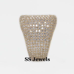 Real VVS Moissanite Champion Ring para hombres 925 Silver Iced Out Pinky Hip Hop Ring Round Diamond Pave Set Regalo de aniversario - Product Image 5