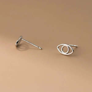 Pendientes de Plata de Ley 925 con Ojo Turco para Mujer, Bonitos, con Ojos Huecos, de Moda, Vintage, Regalo Religioso, Piedra Principal Zirconia, Latón - Product Image 4