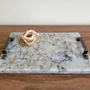 เขียงหินอ่อนคุณภาพสูง พร้อมหูจับสองด้าน เขียงครัวระดับพรีเมียม สำหรับเตรียมอาหาร จัดเสิร์ฟ และเสิร์ฟอาหาร - Product Image 1