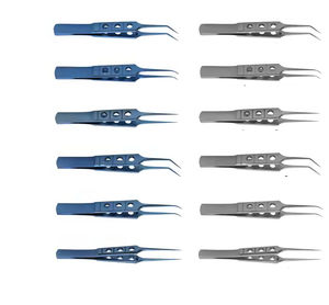 Pinzas oftálmicas microscópicas Pinzas de acero inoxidable o aleación de titanio Instrumento quirúrgico manual para párpados - Product Image 1