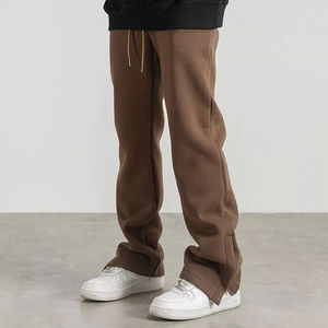 Wholesale Custom Made Men's PU Leather Cargo Flare <b>Suit</b> <b>Pants</b> with Embroidered Logo - Product Image 4