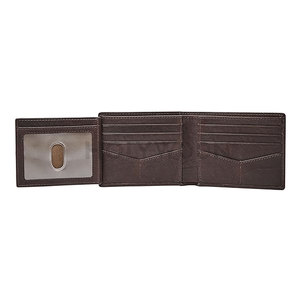 Portefeuille en cuir de luxe pour homme avec plusieurs porte-cartes, intérieur spacieux, pliable, écologique, léger, de qualité supérieure - Product Image 4