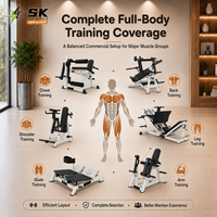Equipo de gimnasio SK Plate Loaded, juego completo de máquinas de fuerza comerciales, equipo de fitness para entrenamiento de pecho, espalda y piernas para proyectos de gimnasios.