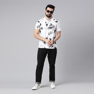 Polos de algodón 100% para hombre, alta calidad, logotipo personalizado impreso, corte regular, manga corta, transpirable, tejido de talla grande suave - Product Image 5