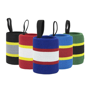 Muñequeras de gimnasio con logotipo personalizado para levantamiento de pesas, ajuste de entrenamiento transpirable - Product Image 1