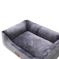 Coussin orthopédique pour chien avec logo personnalisé, confortable, en daim, imperméable, anti-griffures, matelas amovible et lavable