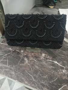 Custom Made Handcrafted Silk Beaded Clutch <b>Bags</b> Intricate Patterns Shimmering Glass Beads <b>Sequins</b>-Classic Fashion Casual Party - Product Image 2