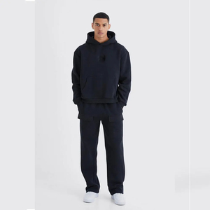 Chándal de Jersey personalizado para pantalones de chándal acampanados de algodón 100% Unisex y sudaderas con capucha para hombre 2025 - Product Image 1