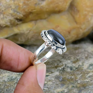 แหวนแลบราโดไรต์925แหวนเงินสเตอร์ลิงทำด้วยมือคริสตัลธรรมชาติทำด้วยมือสไตล์โบฮีเมียนของขวัญที่สมบูรณ์แบบสำหรับเธอ - Product Image 4