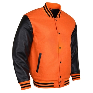 Personalizable Vintage Bomber chaqueta de cuero para los hombres OEM Carta Patrón Estilo CollegeBaseballjacket para los hombres DDP Envío - Product Image 1