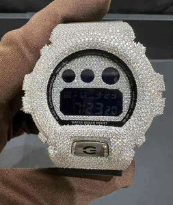 Montre pour homme en acier inoxydable avec bracelet en cristal de saphir Moissanite VVS, mouvement automatique ETA, style antique de luxe - Product Image 6