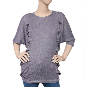 Haut à plis latéraux pour femme - Violet clair - Product Image 3