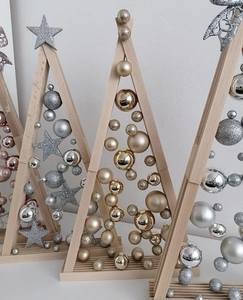 ARBRE DE NOËL ARTISANAT DÉCORATION ÉCOLOGIQUE CADEAU FAIT À LA MAIN Arbre en bois ornemental Fabriqué en cerisier un arbre pour toute saison - Product Image 4