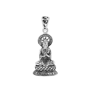Bijoux de créateur en argent Sterling 925 Shakyamuni bouddha pendentif à vendre au meilleur prix - Product Image 5