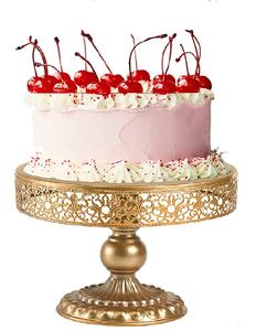 Soporte de Metal para servidor de tartas de calidad Superior, soporte para servidor de borde redondeado de diseño, acabado chapado en oro - Product Image 1