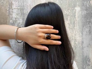 Bague en corne de buffle polie, bijoux pour fête, mariage, anniversaire, vente chaude, couleur corne naturelle - Product Image 5