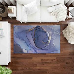 Gold Marble Printed <b>Rug</b>: Modern Abstract Alcohol Ink <b>Rug</b>,<b>Chenille</b> <b>Rug</b> - Product Image 1