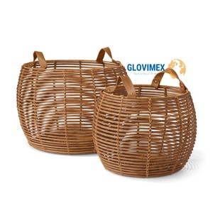 Hot Sale Bamboo <b>Rattan</b> Decoration <b>Basket</b> Storage Organizer Durable Handwoven Room Furniture Decor - Product Image 1