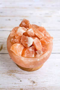 โคมไฟเกลือหิมาลายันปากีสถานแกะสลักด้วยมือสไตล์ชามเพื่อความผ่อนคลายไฟเน้นในบ้านแกะสลักรูปสัตว์สวยงามไอเดียของขวัญจากธรรมชาติ - Product Image 4